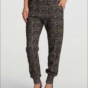Halston Heritage Tweed Jogger Tapered Knit Pants Sweatpants S
